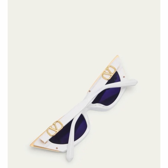 Valentino Garavani Chic White and Gold Sunglasses main image 4